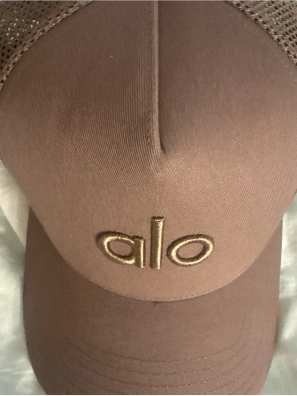 ALO Yoga Men's Chocolate Brown Mesh-Back Cap
